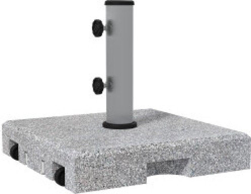 Parasollstativ 38,5 Kg Parasollfot For Stangdiameter Ø 32/38/48 Mm, Paraplystativ Med Hjul For Hage, Balkong, Granitt, Grå 45 X
