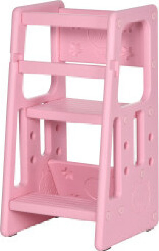 Learning Tower Barnetrinnkrakk I Montessori-Stil, Høydejusterbar, Kjøkkenhjelp, I 1,5-5 År, Hdpe