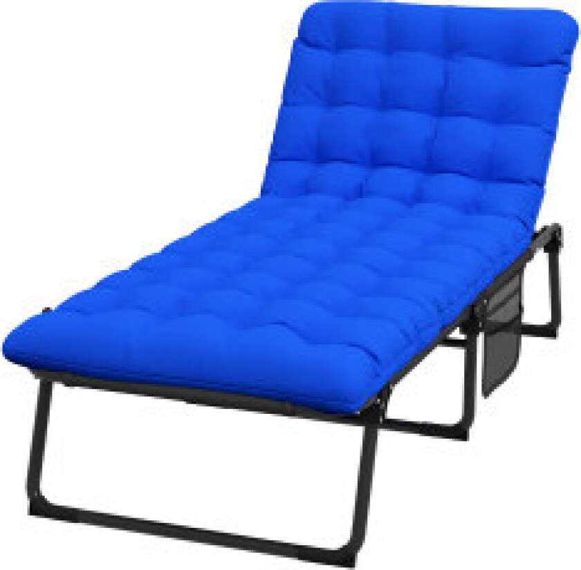 Bilde av Feltseng, Campingseng, Campingseng, Justerbar Sammenleggbar Seng Med Bag, Opptil 120 Kg For Hage, Balkong, Polyester, Stål, Mørk