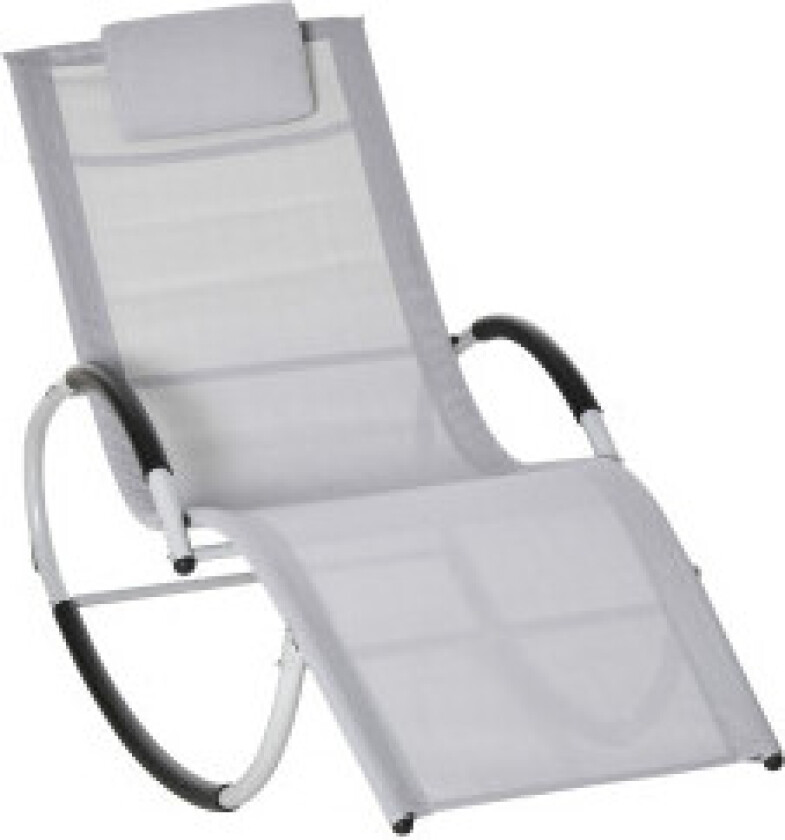 Gyngestol Hage Gyngestol Med Nakkestøtte Gyngestol Hagestol Metall Mesh Lys Grå 65 X 144 X 83 Cm