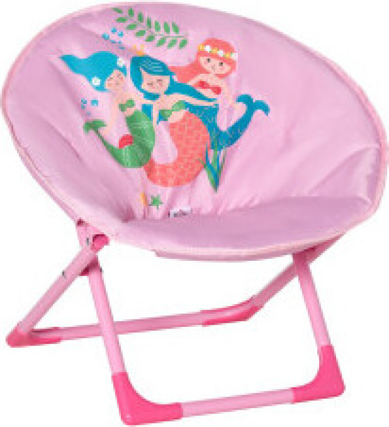 Moonchair Sammenleggbar Campingstol For Barn, Moon Chair, Innendørs & Utendørs, Stål, Rosa, Ø50 X 49H Cm