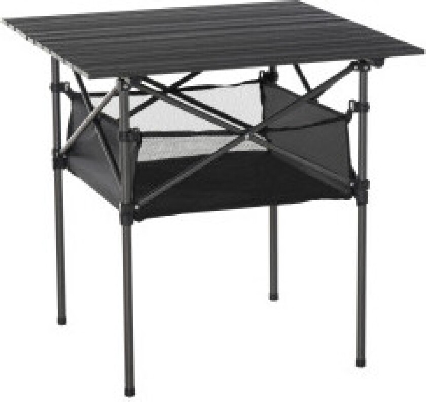 Bilde av Campingbord Sammenleggbart Aluminium Sammenleggbart Bord Lett Bærbar Med Mesh Bag Svart 70X70X69Cm