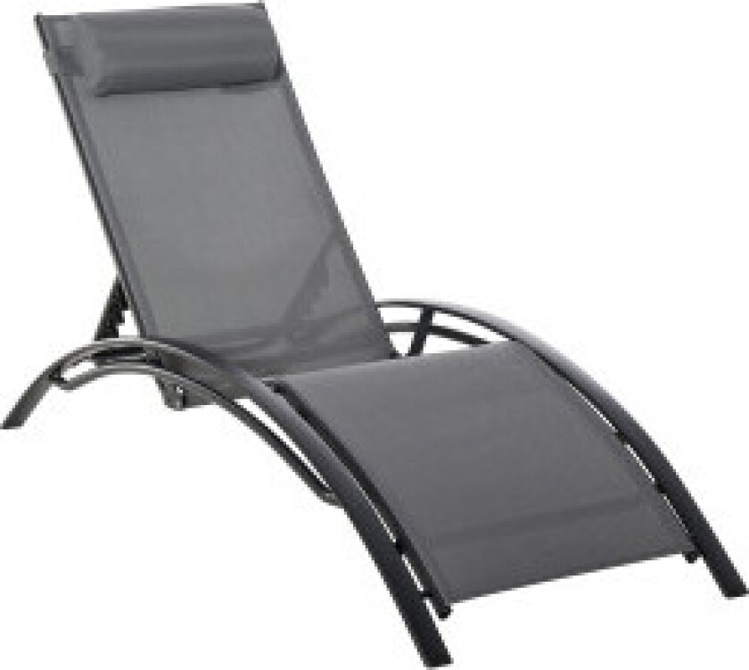 Solseng Hage Solseng Hagestol Avslapningsstol Fluktstol Aluminium Justerbar Grå 171 X 64 X 82 Cm