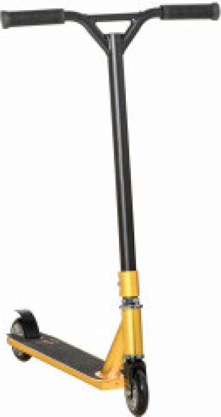 Stuntscooter Sparkesykkel For Triks, Med Gummigrep Og Bakhjulsbrems, 360° Styring, Gull, 65X48,5X83 Cm, Fra 14 År