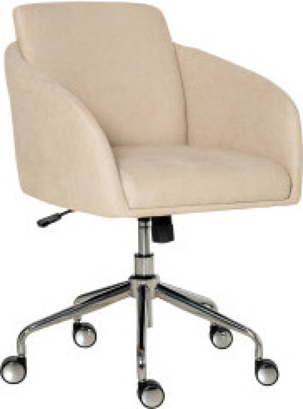 Kontorstol Skrivebordsstol Svingstol Ergonomisk Høydejusterbar Smart Touch Metal Beige 64 X 63,5 X 90,8 Cm