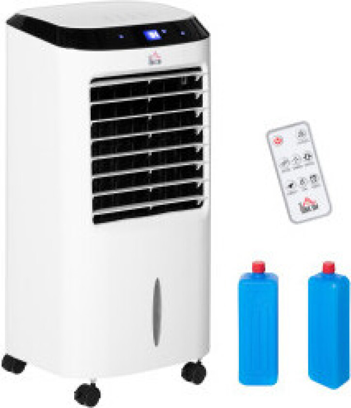 Bilde av Mobilt Klimaanlegg Med Luftfukting Vannkjøling Klimaanlegg Luftkjøler 8T Timer Fjernkontroll Bruksplass 20㎡ 600W Abs 38,2X31,6X7