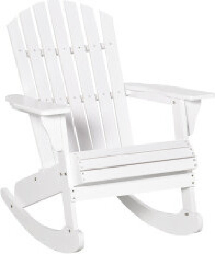 Adirondack Hagestol Gyngestol Gyngestol Hagestol Hagemøbler Balkongstol Hvit 77 X 94 X 97 Cm
