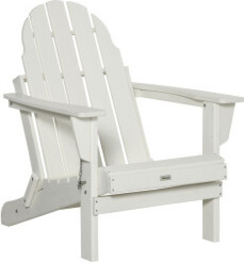 Adirondack Hagestol Sammenleggbar Hagestol Balkongstol Hagemøbler Hvit 75X87X93Cm