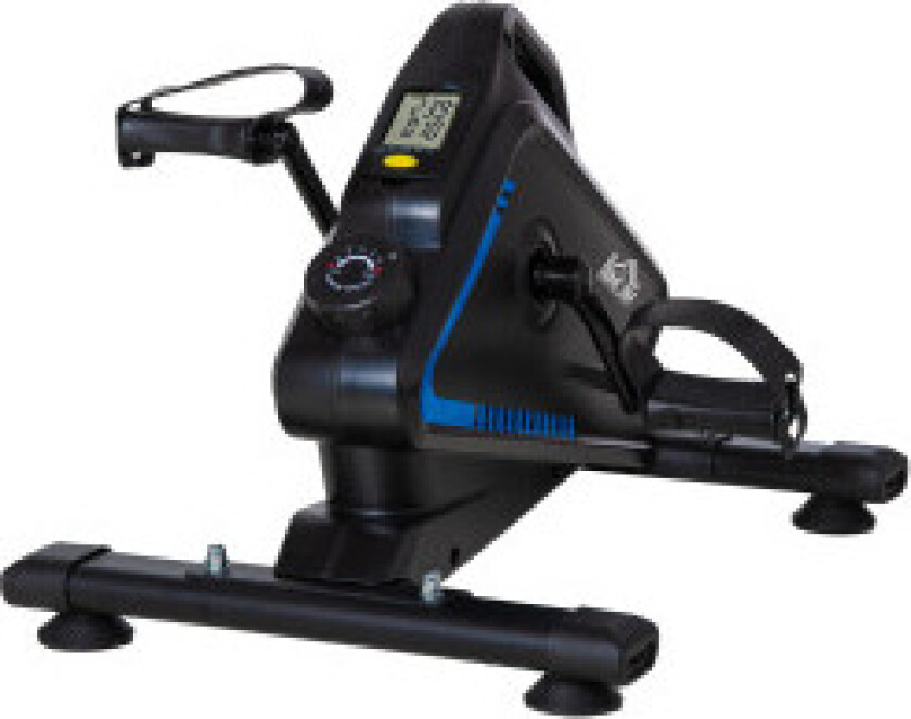 Bilde av Mini Treningssykkel Beintrener Med 5 Motstandsnivåer, Minisykkelpedaltrener, Lcd-Skjerm, Justerbar, Svart + Blå, 54X44X40Cm