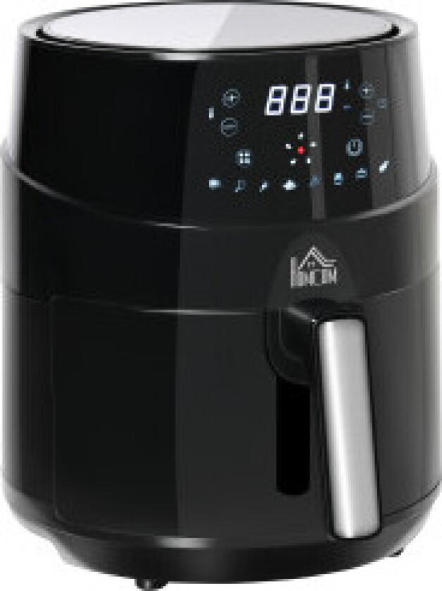 Varmluftfrityrkoker Uten Olje 4,5 L 1500W Luftfrityrkoker Med 8 Forhåndsinnstilte Moduser Led-Display Non-Stick Belagt Kurv For