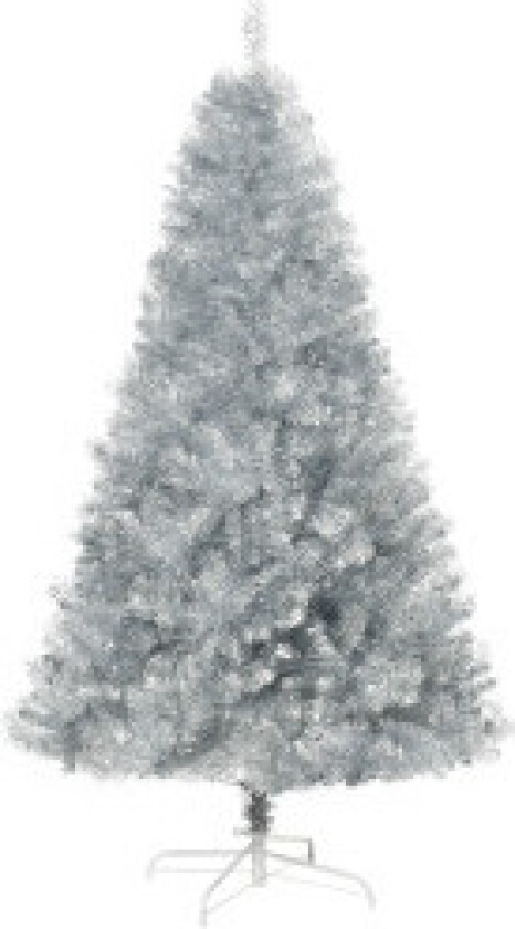 Kunstig Juletre 180 Cm Juletre Med 1000 Grenspisser Enkelt Å Montere Inkludert Juletrestativ Metall Sølv + Hvit Ø103 X 180 Cm