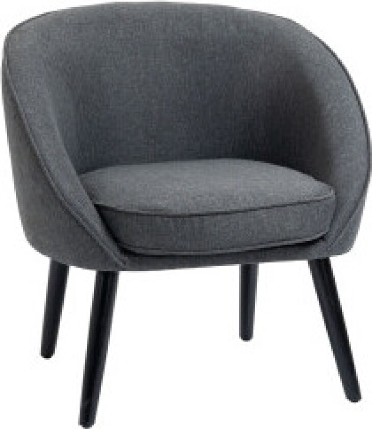 Lenestol Cocktailstol Polstret Stol Kontorstol Stue Stol Spisestue Moderne Med Linlook Tre Grå 71 X 65 X 75 Cm