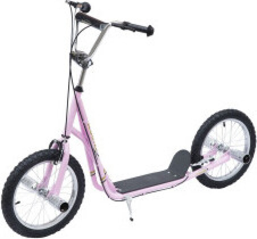 Barnescooter 16 Tommers Sparkesykkel Med Pneumatiske Dekk, Høydejusterbar Sparkesykkel, Sparkesykkel I Rosa For Barn Fra 5 År Og