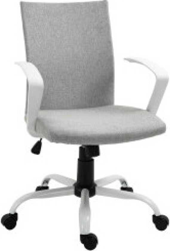 Kontorstol Skrivebordsstol Med Mesh Ryggstøtte, Vippefunksjon, Nakkestøtte, Ergonomisk, 360° Svingbare Hjul, Grå, 61X61X89-99Cm