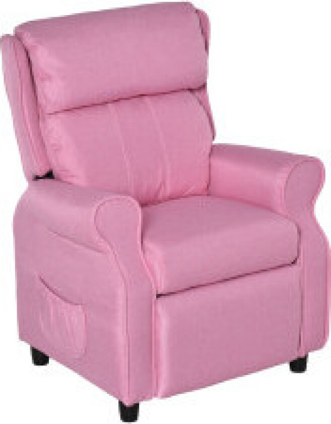 Justerbar Barnesofa Med Fotstøtte, Komfortabel Barnestol For 3-5 År, Rosa, 58X53X70Cm, Ideell For Gutter Og Jenter