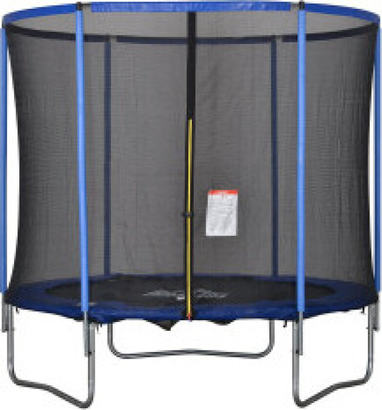 Bilde av Trampoline Med Sikkerhetsnett Hagetrampolin For Innendørs Og Utendørs Bruk For Barn Og Voksne Stål Opp Til 113,6 Kg Ø244 X 240H