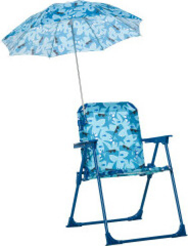Barnecampingstol Sammenleggbar Strandstol Med Parasoll Lett I 1-3 År Blå 39X39X52Cm