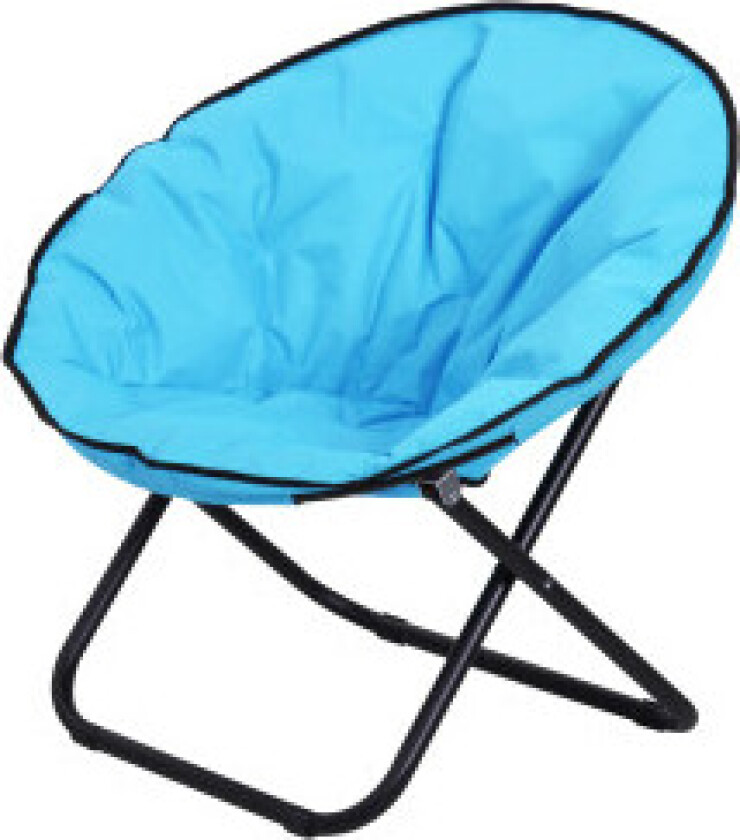 Campingstol Sammenleggbar Polstret Metall Oxford Stoff Blå 80X80X75Cm