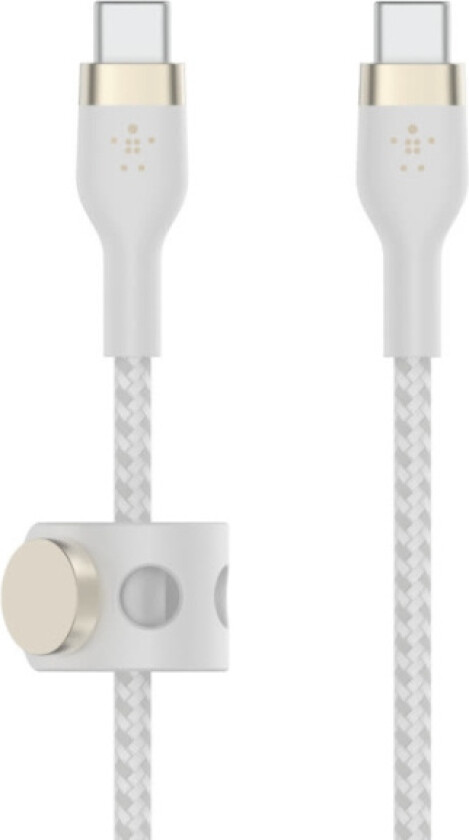BOOST CHARGE USB-C to USB-C 2.0 Braided Silicon, 2m, White