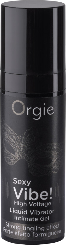 Sexy Vibe! High Voltage Liquid Vibrator Intimgel 15 ml - Svart