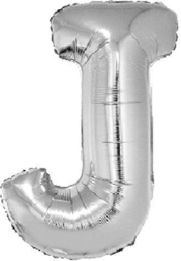 Bokstavballong i Sølv XL -J-