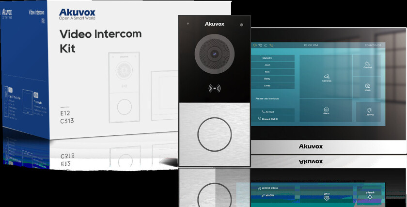 Akuvox Intercom Kit C313E12W Ringeklokke med kamera - POE, WiFi - Hvit