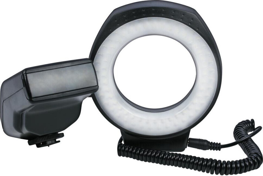 DÃRR LED Ring Light Ultra 80 med blits - 52-72 mm adapterringer, 5500-6500K, 4xAA-batterier (ikke inkludert)