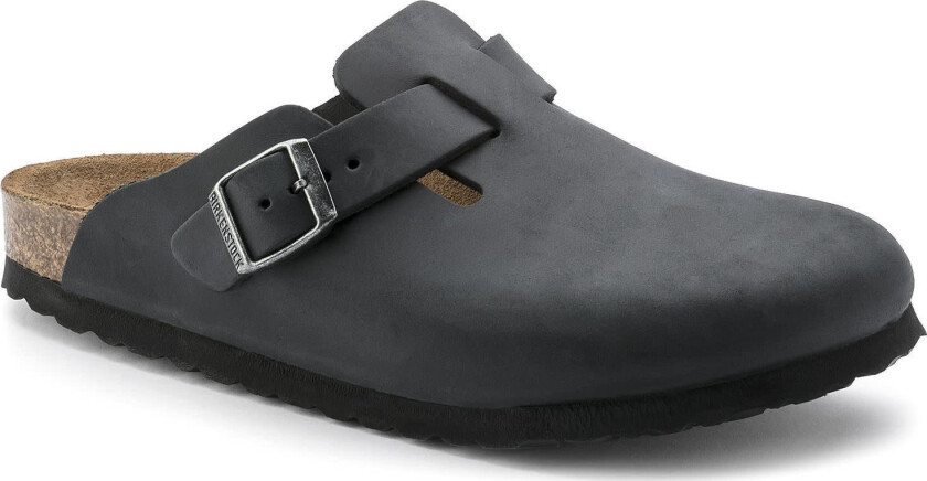 Unisex Boston Oiled Leather Regular Black 45, Black