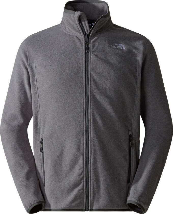 Men's 100 Glacier Full-Zip Fleece TNF Medium Grey Heather S, Tnf Medium Grey Heather