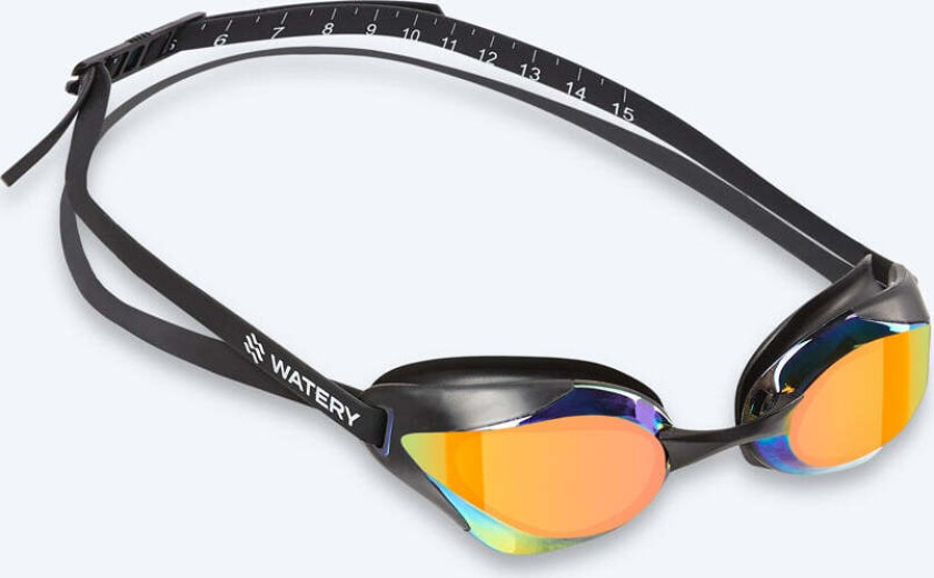 Elite svømmebriller - Poseidon Ultra Mirror - Svart/gull - Elite svømmebriller - Mirror linse