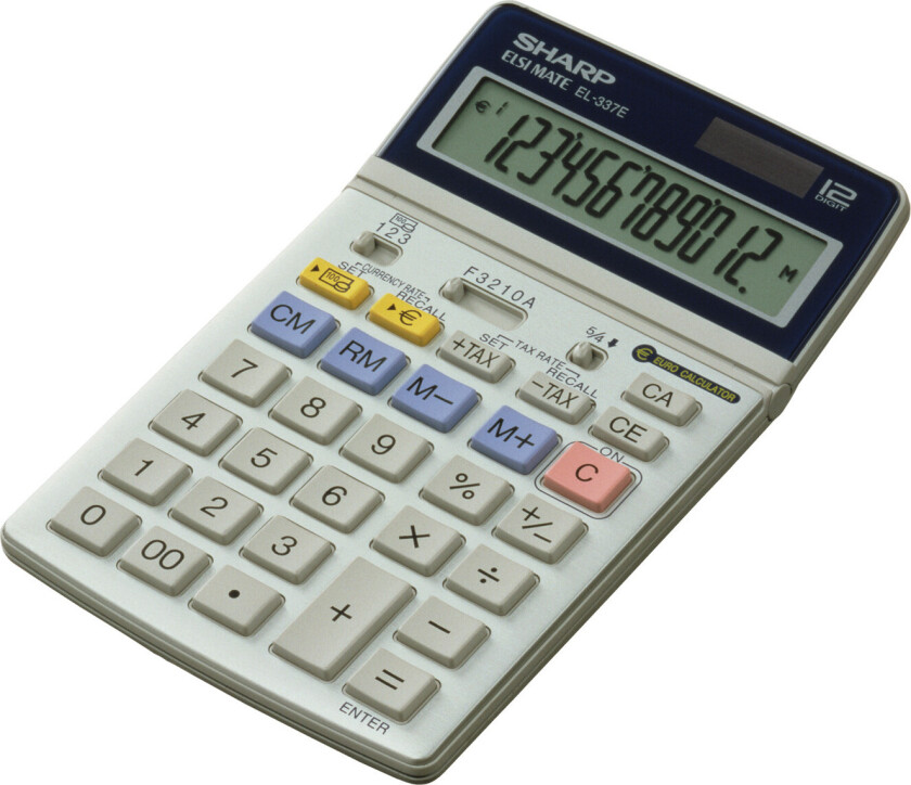 SHARP EL337C Kalkulator - 12 siffer