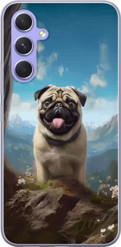Mobildeksel til Samsung Galaxy A54 med Glad Hund motiv