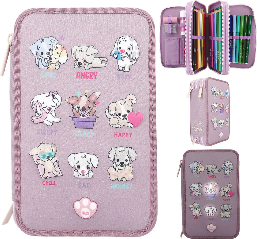 TOPModel Triple Pencil Case LED Dog Mood barometer ( 0412843 )