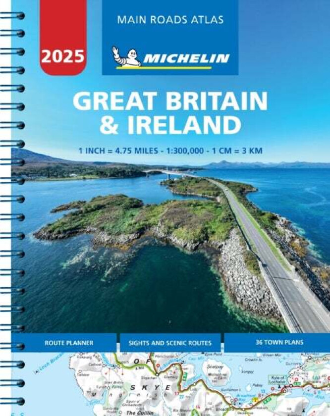 Great Britain & Ireland 2025 - Mains Roads Atlas (A4-Spiral) av Michelin
