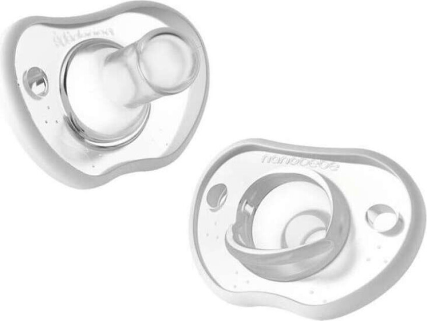 Nanobébé Flexy Pacifier White 0-3m 2pcs