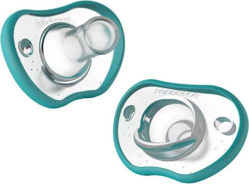 Nanobébé Flexy Pacifier Turquoise 3m+ 2pcs