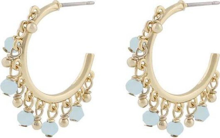 Snö Of Sweden Harper Charm Ring Ear Gold/ Light Blue Onesize