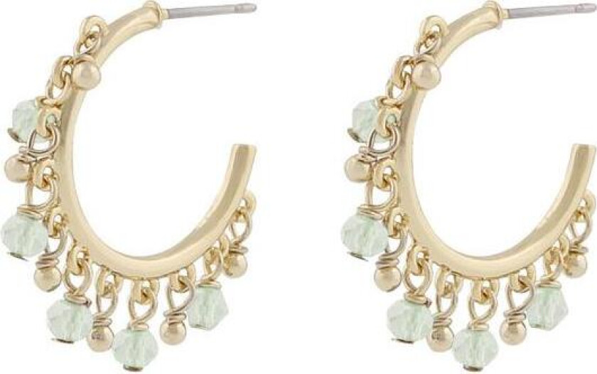 Snö Of Sweden Harper Charm Ring Ear Gold/Light Green Onesize