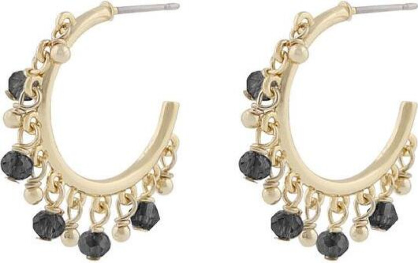 Snö Of Sweden Harper Charm Ring Ear Gold/Black Onesize