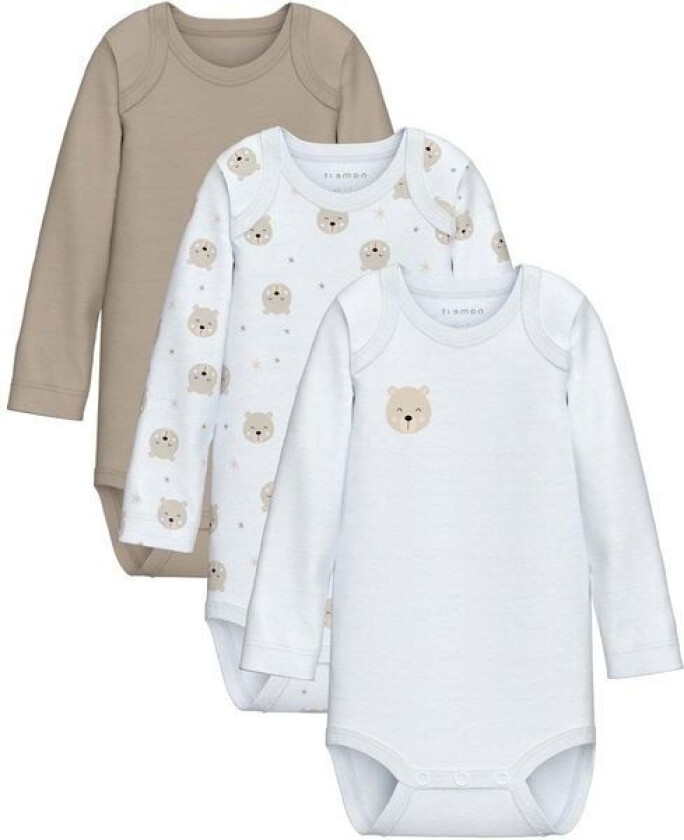 Name It Nbnbody Bear 3-pack body, Oxford Tan