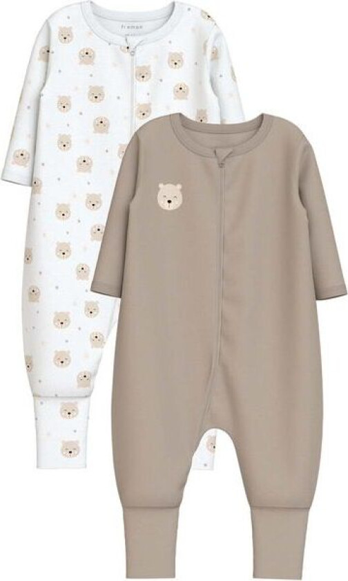 Name It Nbnnightsuit 2-pack heldress/pyjamas, Oxford Tan