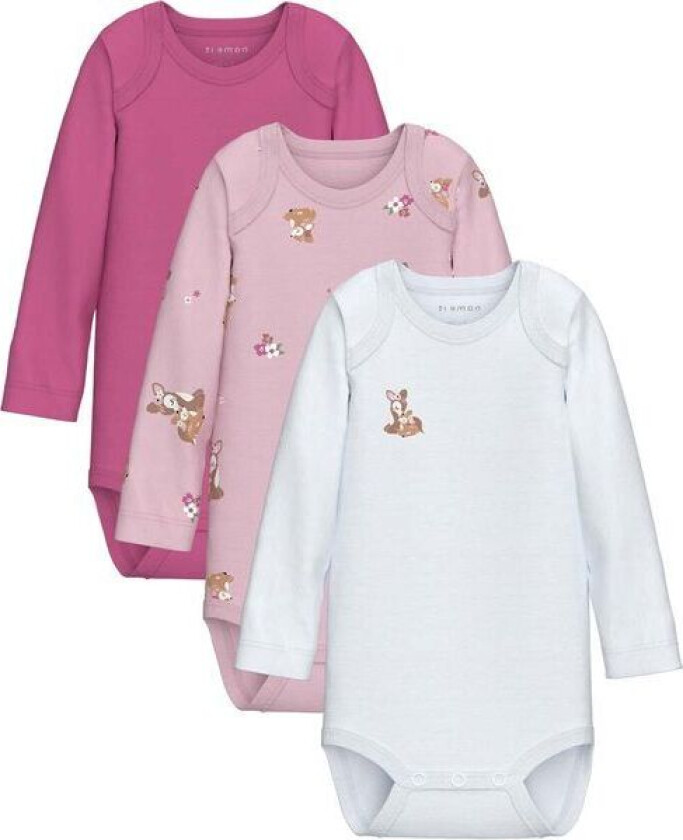 Name It Nbfbody Deer 3-pack body, Ibis Rose