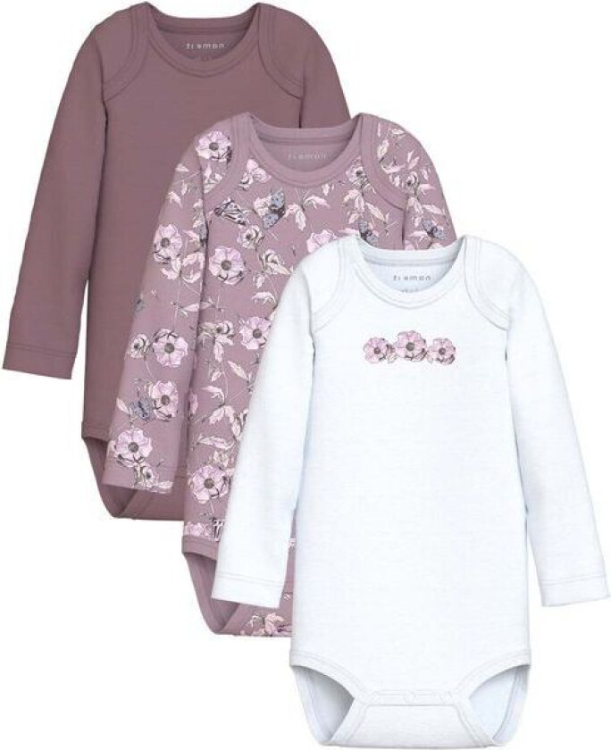 Name It Nbfbody Flower 3-pack body, Grape Shake