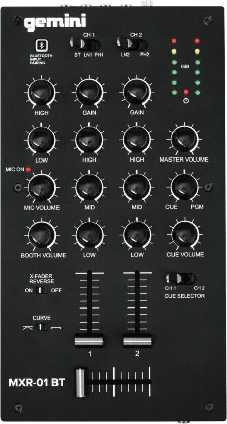 MXR-01BT 2-Kanals DJ-Mikser med Bluetooth