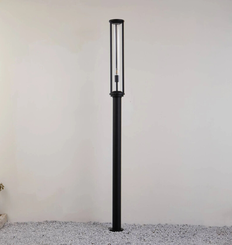 stibelysning Alivaro, svart, aluminium, 220 cm, E27