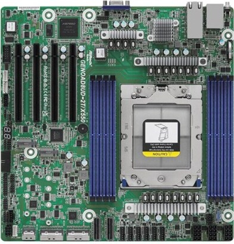 Rack GENOAD8UD-2T/X550 - motherboard - deep micro atx - LGA6096 Socket Hovedkort - LGA6096 Socket socket - DDR5 RAM - Deep micro atx