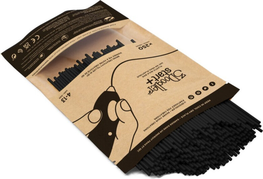 3Doodler Start+ Filament for 3D-Print - 250 stk - Sort