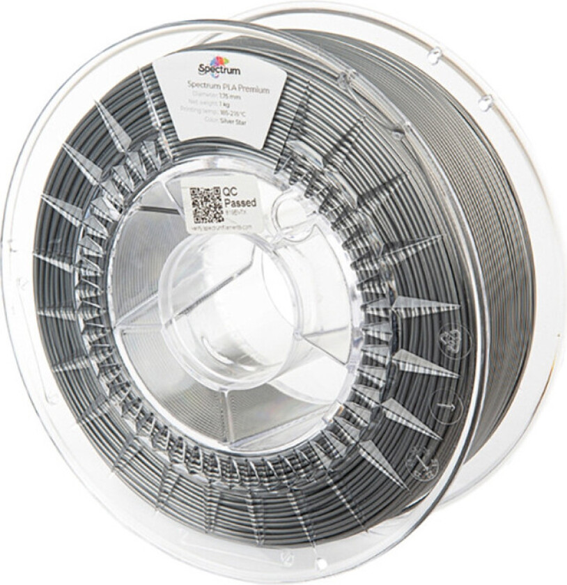 Spectrum Filament PLA Premium for 3D-skriver - 1,75 mm, 1 kg - Silver Star