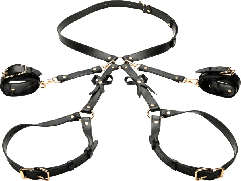 Bondage Seletøy med Sløyfer - Svart - XL/2XL