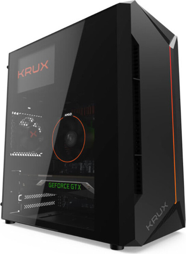 Krux Astro Cube PC-deksel (Micro-ATX/Mini-ITX) - Svart